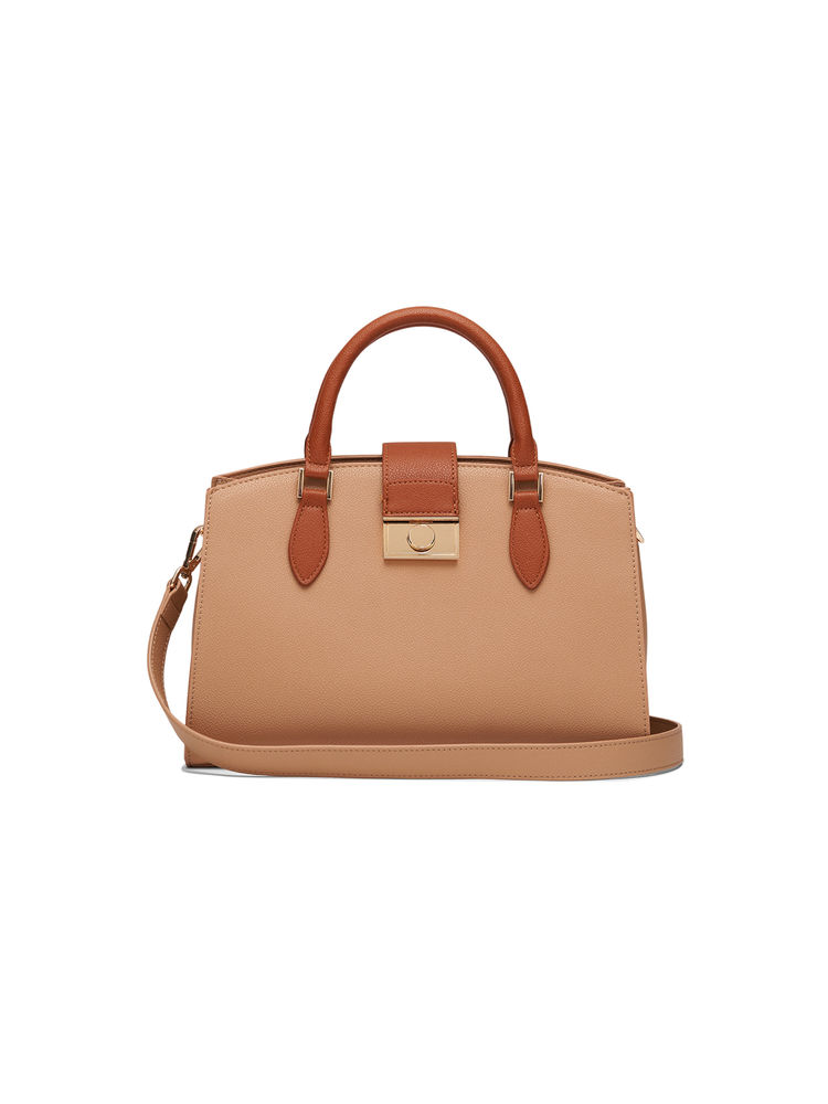 MIRAGGIO Ellen Handbag with Adjustable and Detachable Crossbody Strap - Peach (M)-picture-27