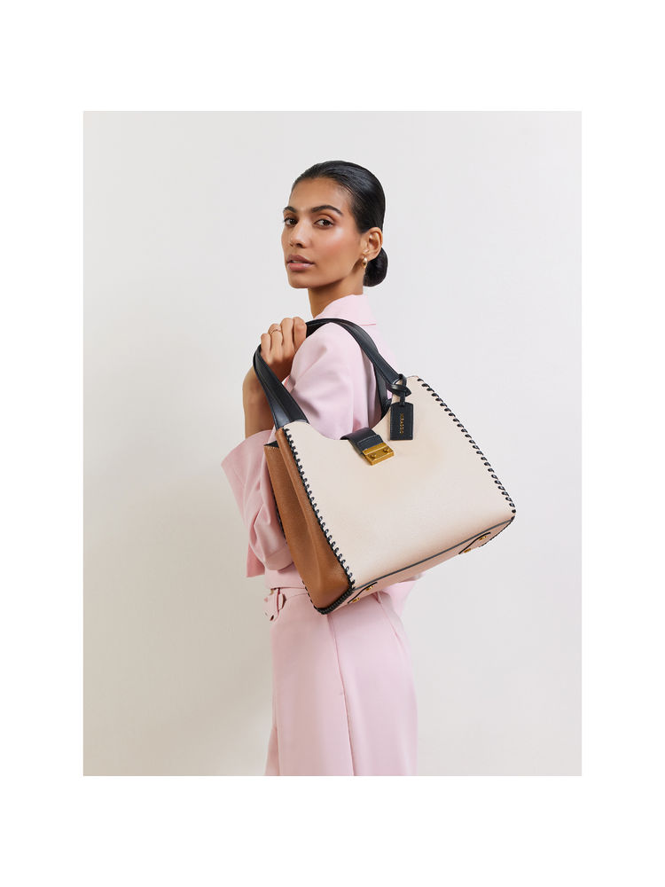 MIRAGGIO Thea Beige Hobo Bag Shoulder Handbag