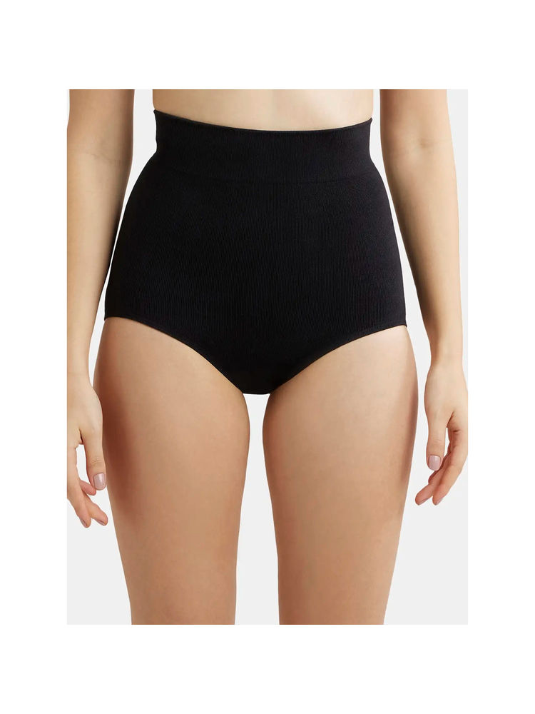 Jockey SH04 Women High Waist Cotton Rich Elastane Seamfree Bikini Shapewear - Black-picture-38