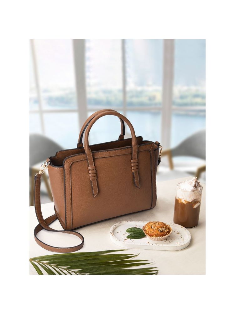 Accessorize London Womens Faux Leather Artisan Handheld Satchel Bag