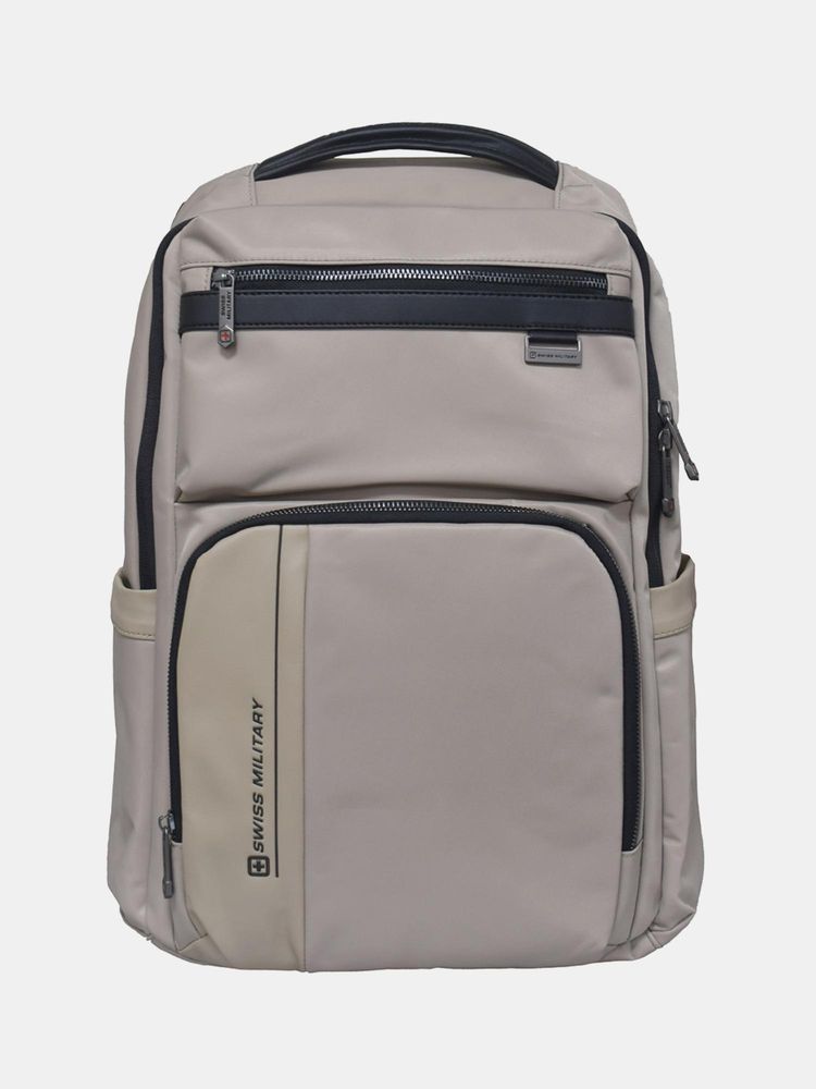 Swiss Military HALO 15.6 Laptop with iPad Sleeve and Anti-Theft Quick Access Pocket Backpack - Khaki-image-4