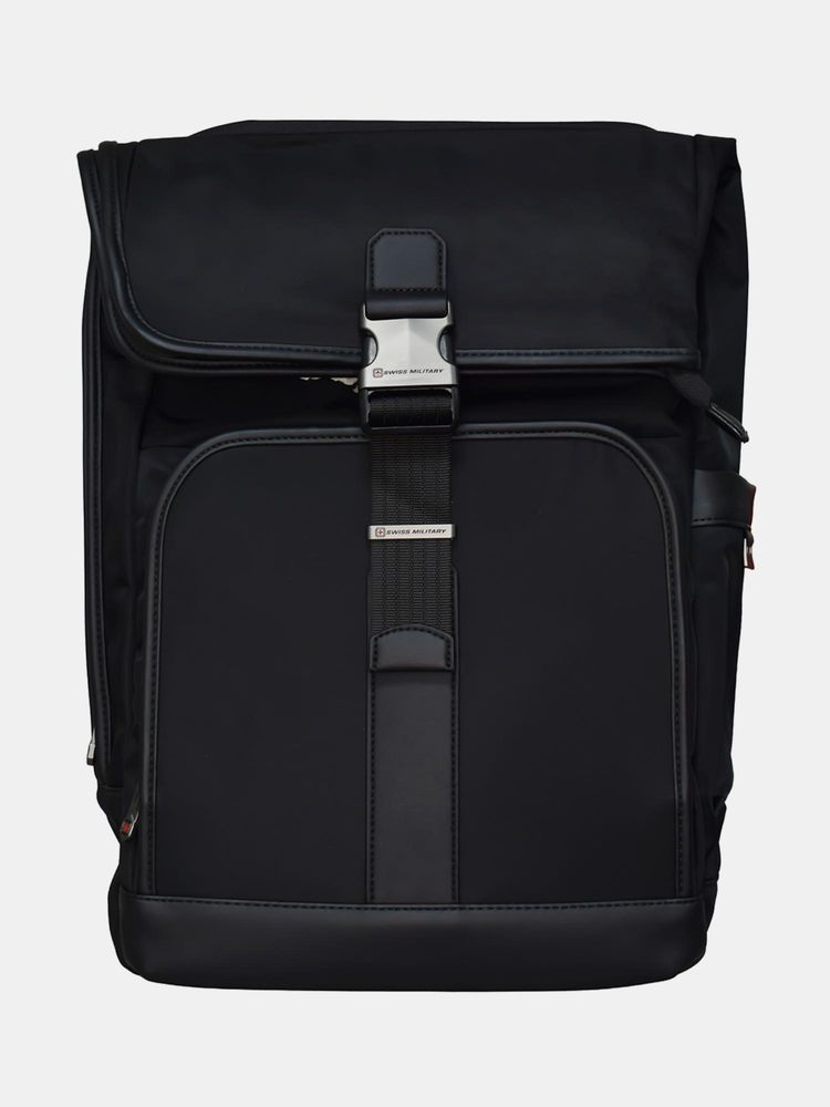 Swiss Military Pinnacle 19L Laptop Fits 15.6 Inch with iPad Sleeve Backpack - Black-picture-12