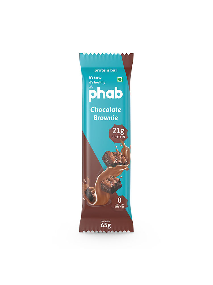 Phab Chocolate Brownie 21g Protein Bars (Pack of 6)