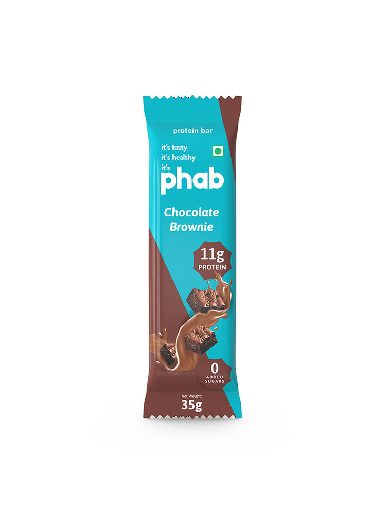 Phab Chocolate Brownie 11g Protein Bars (Pack of 6)