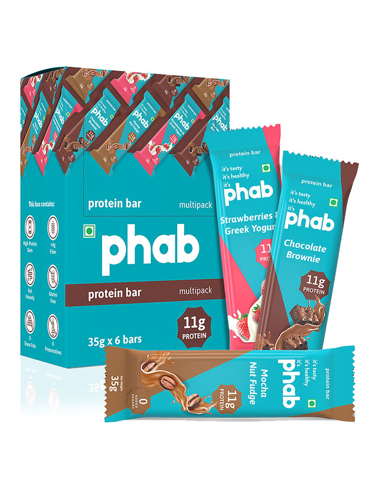Phab Variety Pack 11g Protein Bars (Pack of 6)