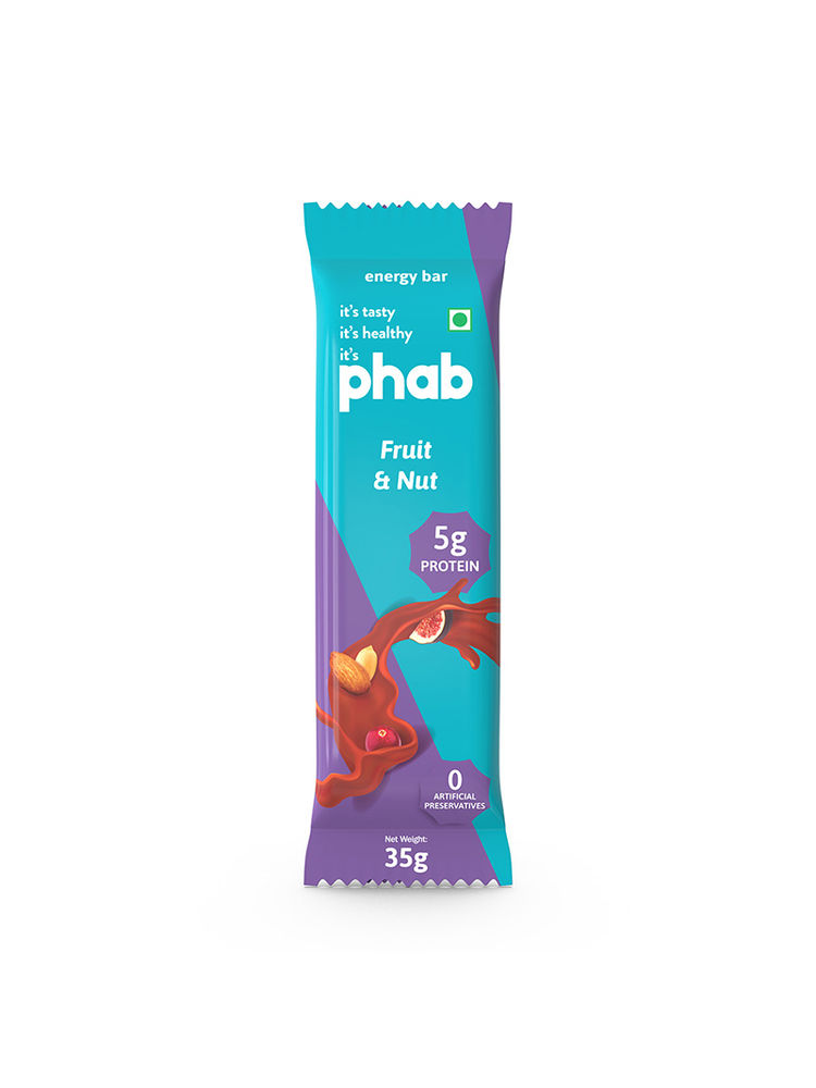Phab Fruit & Nut 5g Protein Energy Bars (Pack of 12)