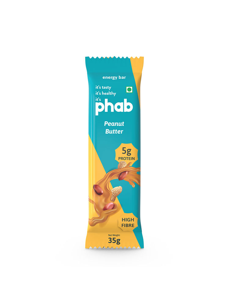 Phab Peanut Butter 5g Protein Energy Bars (Pack of 12)