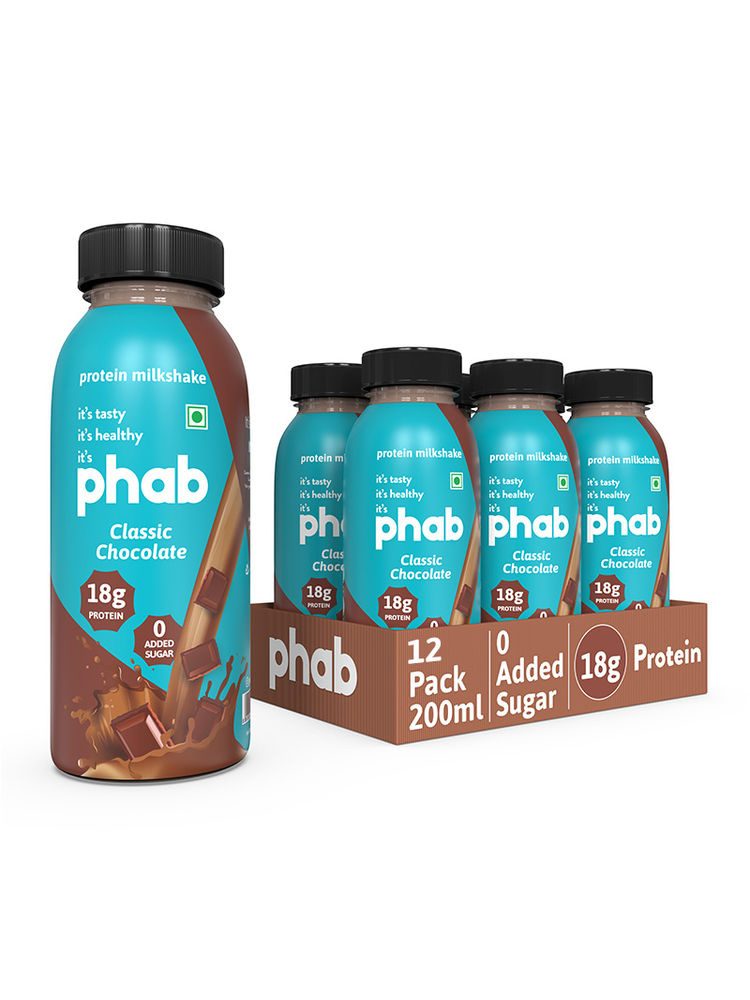 Phab Classic Chocolate 18g Protein Milkshakes (Pack of 12)-picture-18