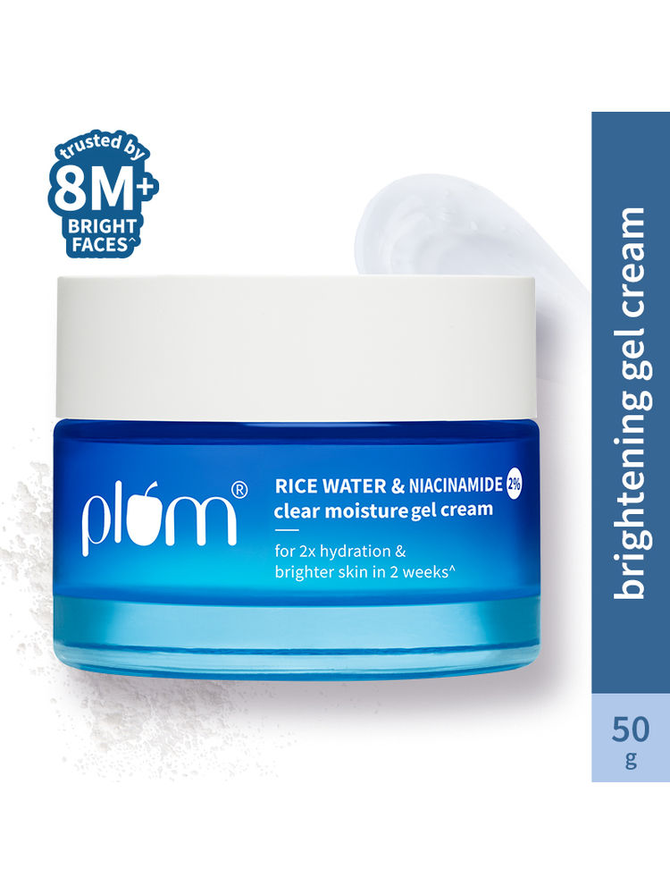 Plum 2% Niacinamide And Rice Water Moisturiser - Lightweight Gel Cream For Oil-Free Hydration-image-26