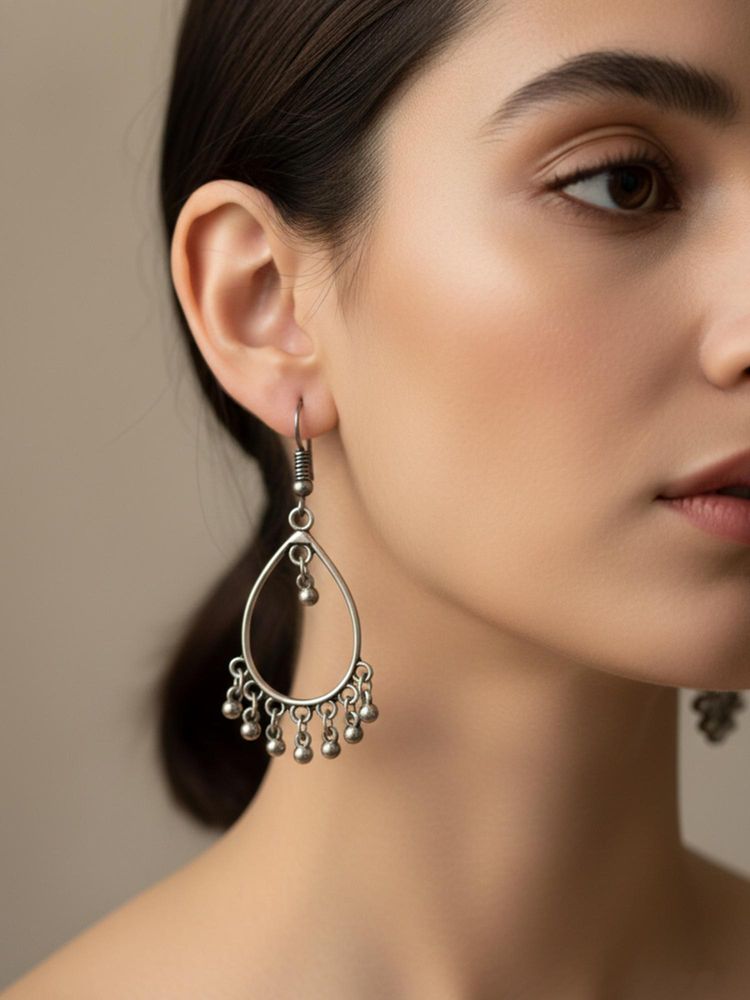 Gahan Womens Traditional Silver Plated Drop Earrings-picture-47