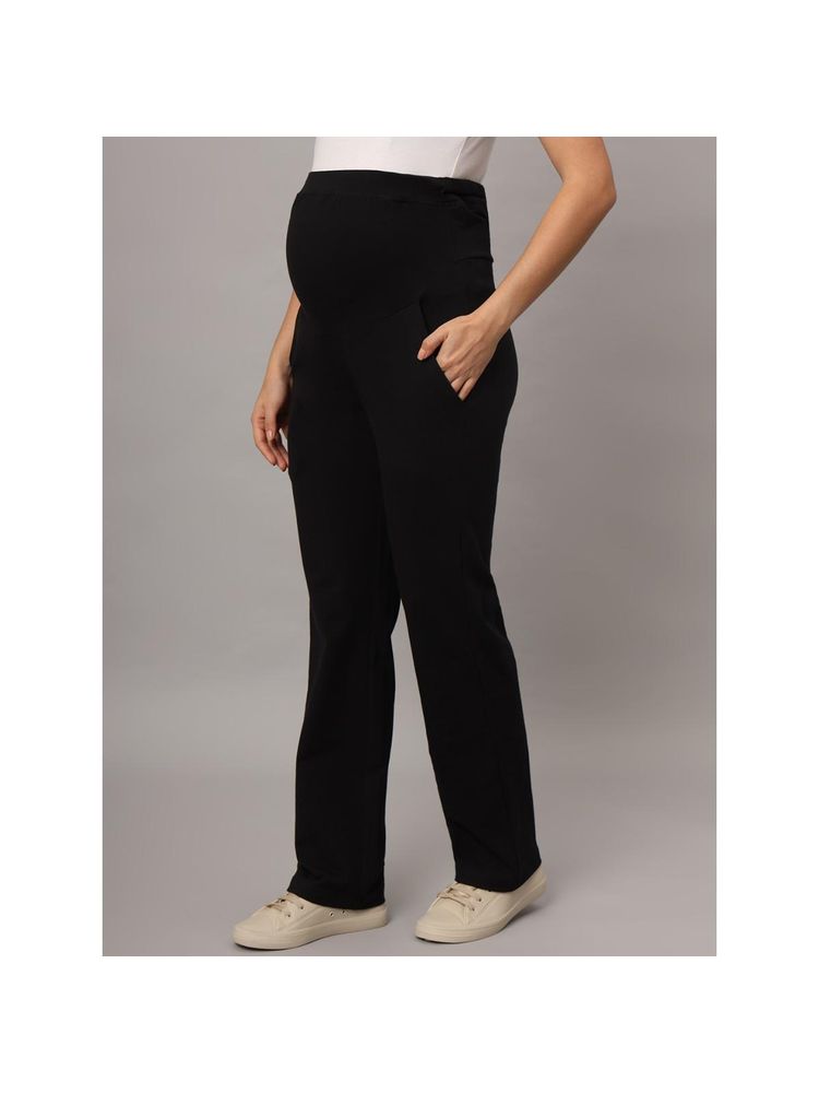 Mamma Presto High Waist Maternity Trousers Black-image-7