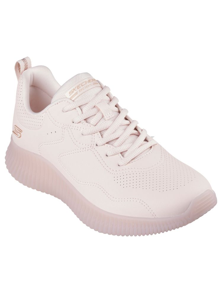 SKECHERS Women Bobs Geo How Marvelous Light Pink Casual Lace Up Sneakers-picture-28