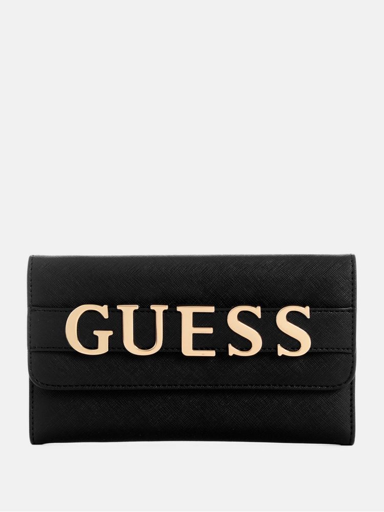 guess fashion Guess Women Black PVC Textured Wallet-picture-28