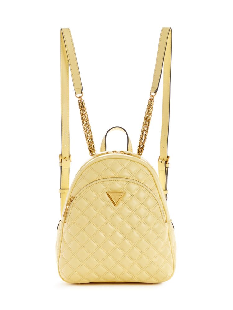 guess fashion Guess Women Yellow Pu Solid Backpack-picture-30