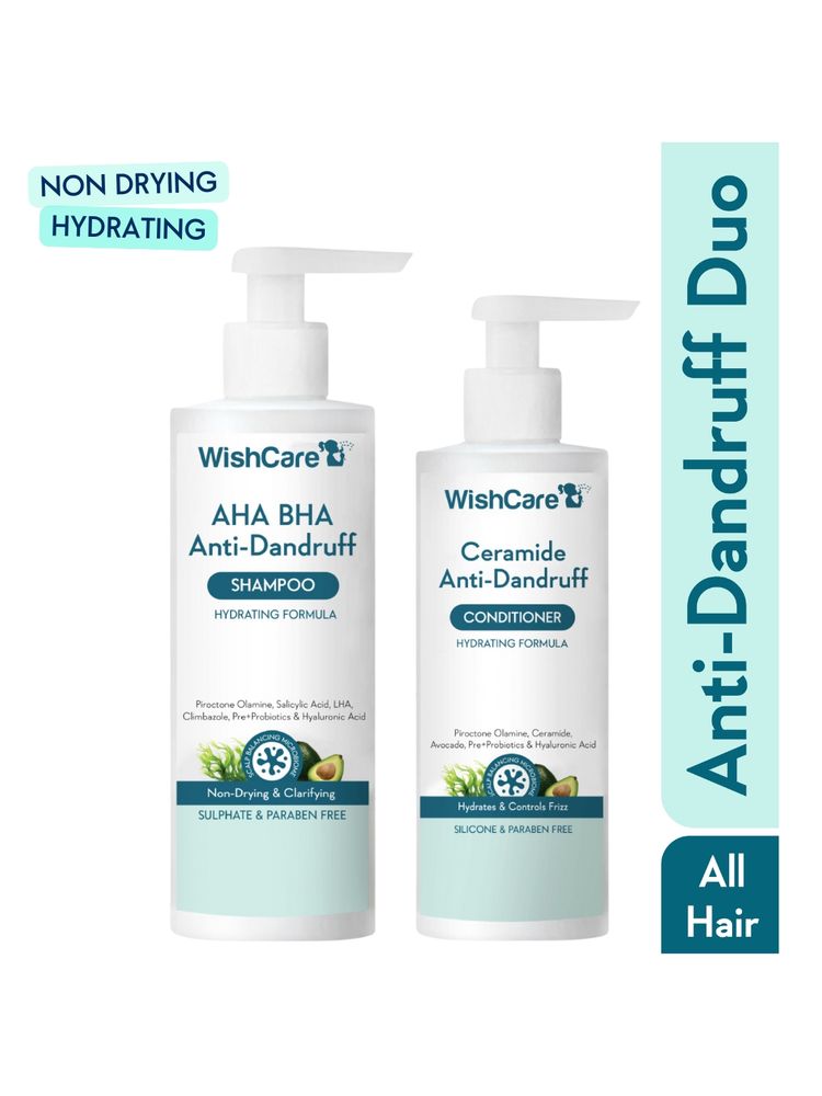 Wishcare Hydrating AHA BHA Anti Dandruff Shampoo & Ceramide Conditioner Duo-image-27