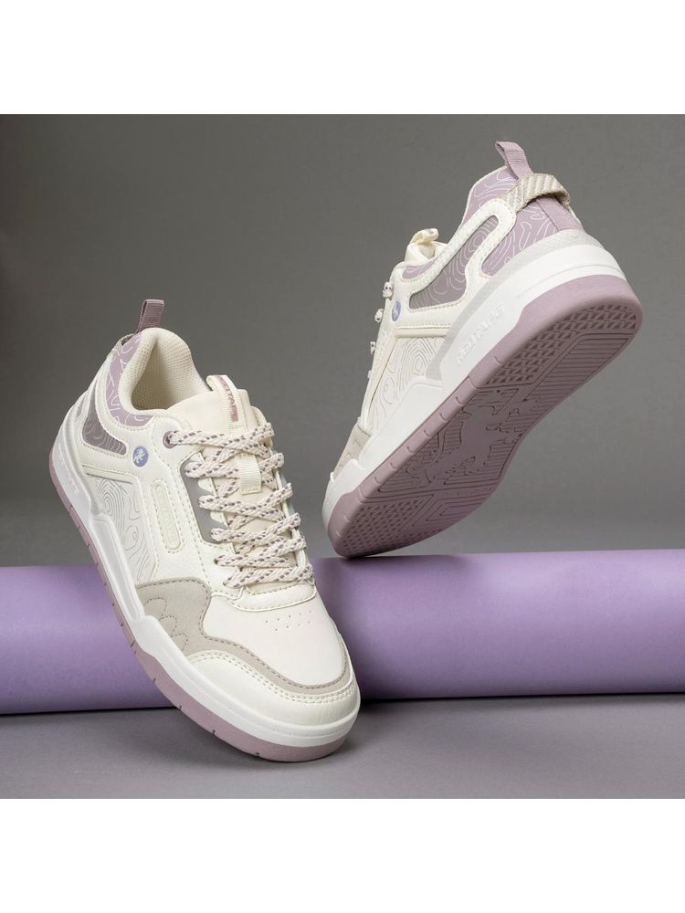 Red Tape Women Colorblocked Purple Lifestyle Sneakers-image-3