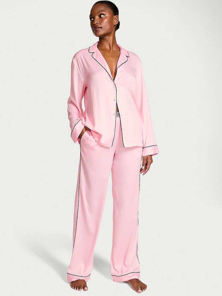Victoria's Secret Satin Shine Stripe Long Nightsuit-image-42