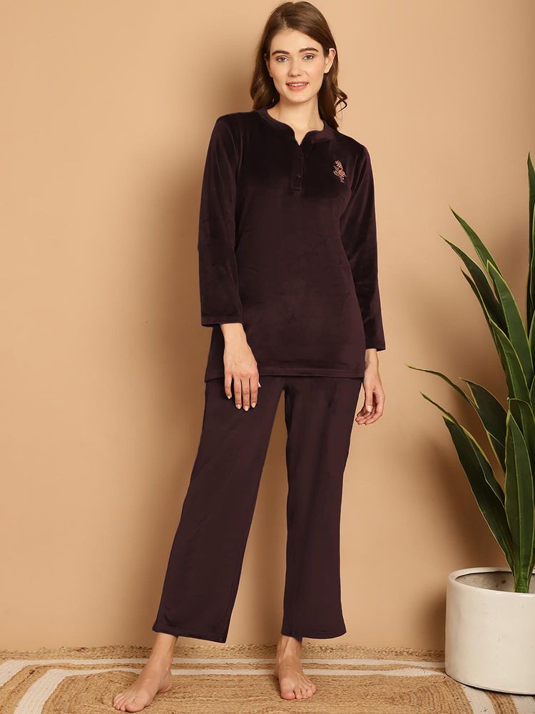 Aerowarm Women Night Suit Brown-image-3