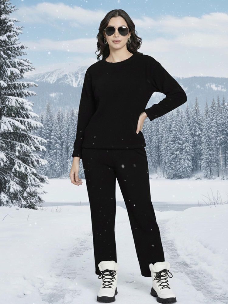 Aerowarm Women Night Suit Black-image-1