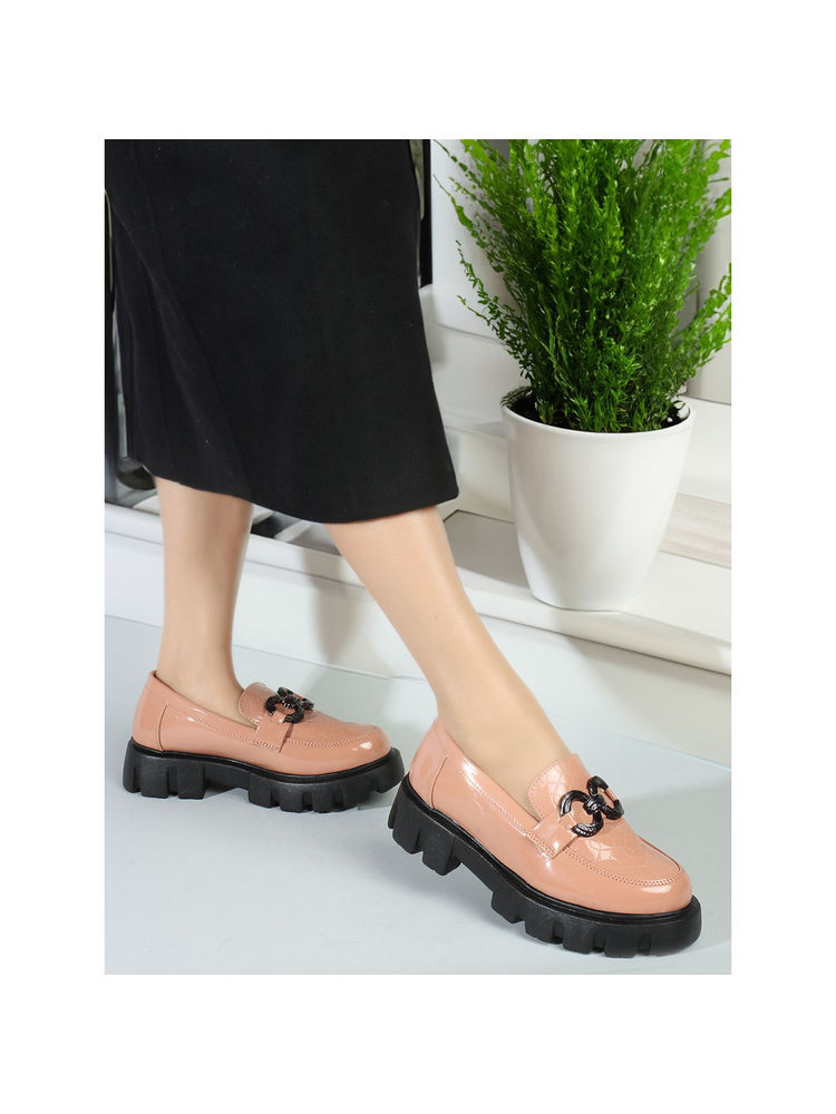 Iconics Peach Slip-On Party Women Loafers-picture-16