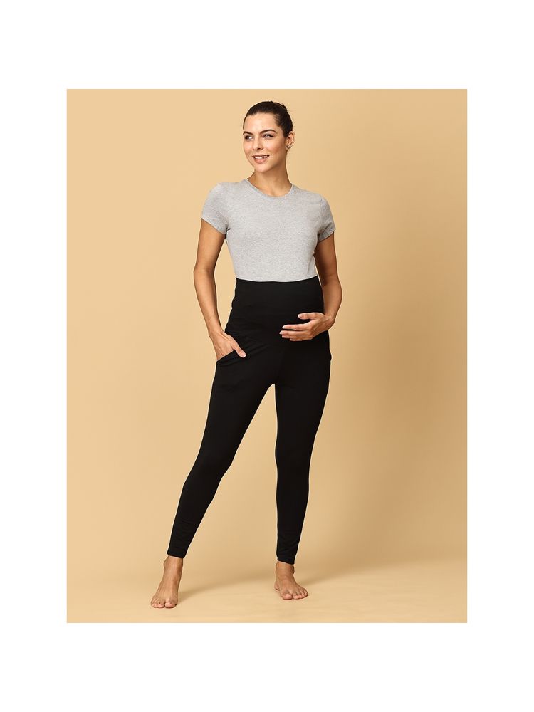 The Mom Store Comfy Maternity Leggings Black-picture-25