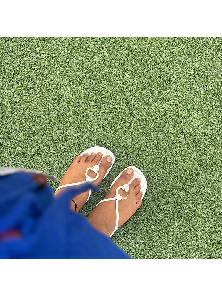 Shoe that fits you White Ring Flats-image-28