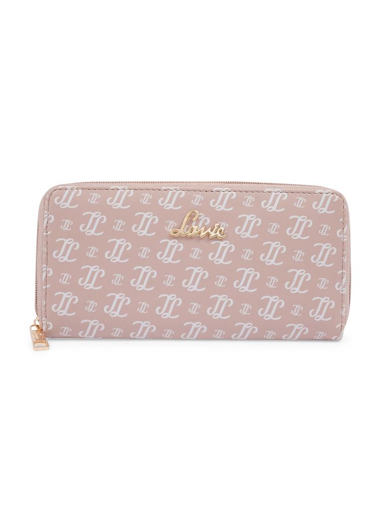 Lavie Women's Sacy Monogram LL Print large Zip around Wallet (pink) (L)-image-6