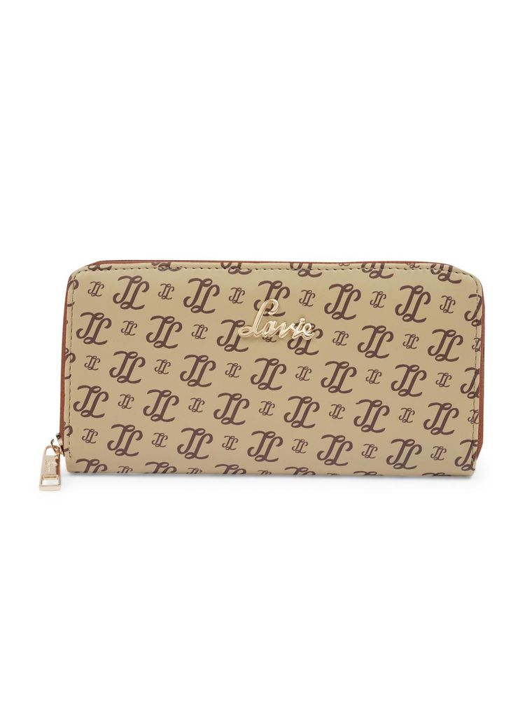 Lavie Women's Sacy Monogram LL Print large Zip around Wallet (taupe) (L)-picture-20