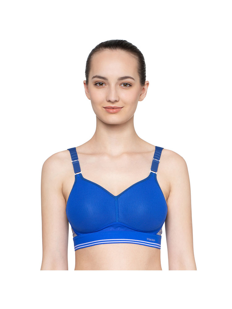 Triumph Triaction Hybrid Lite Padded Wireless High Bounce Control Sports Bra - Blue-picture-31