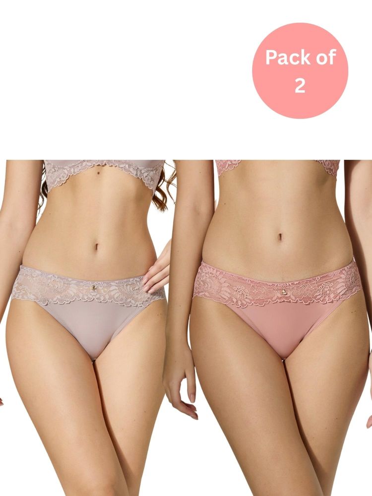 bodyline Sutton Polyamide Satin Lace Panty (Pack of 2)-picture-21