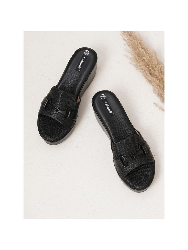 Sherrif Shoes Womens Black Color Wedges-picture-22