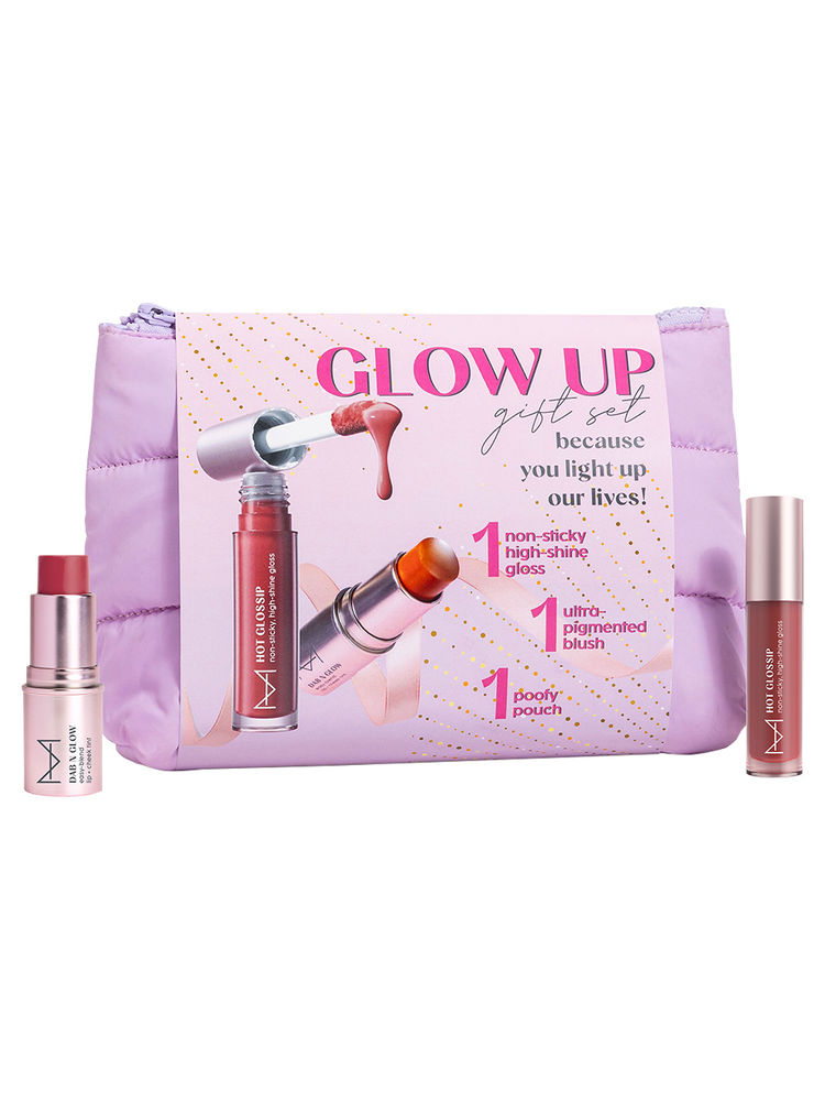 House of Makeup Glow Up Gift Set (Blush + Gloss + Pouch) - For Medium Skin Tone-image-5