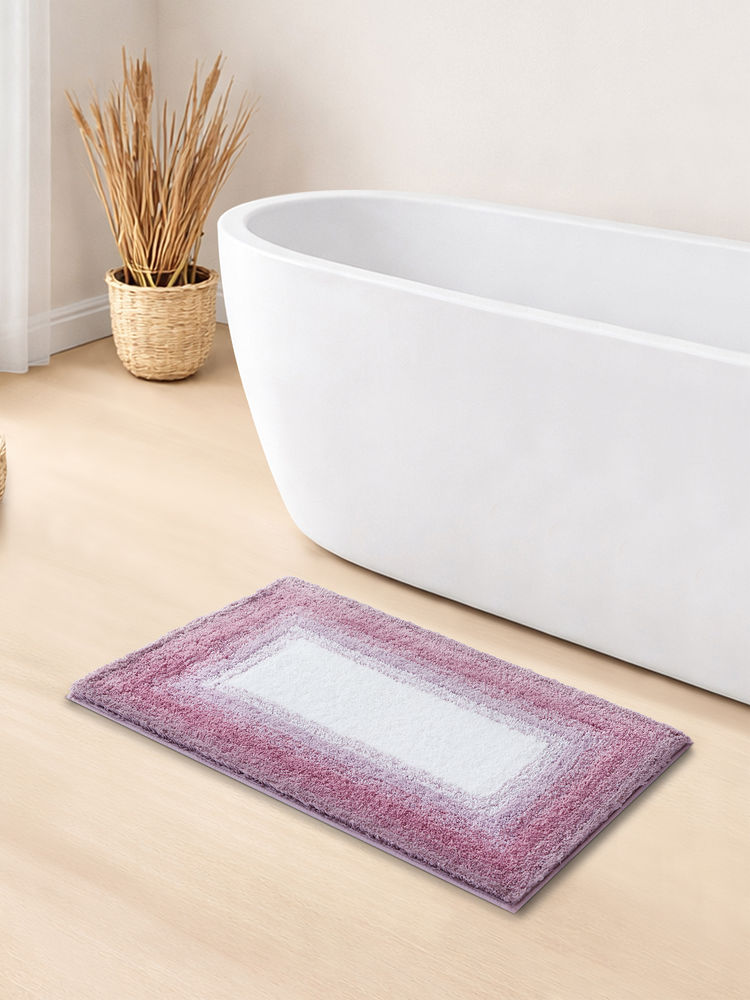 OBSESSIONS Blush Pink Polyester Anti-Skid Bath Mat