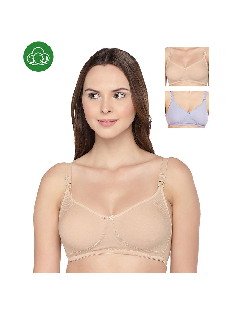 Inner Sense Women's Full Cup Nursing Bra Pack of 3 - Multi-Color-picture-43