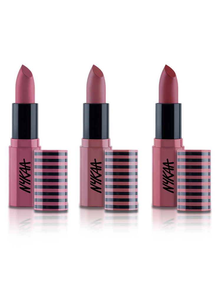 Nykaa Cosmetics So Creme Lipsticks - Pack Of 3