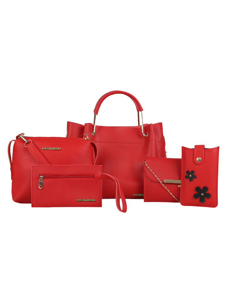 Bagsy Malone Red Women Tote Combo Set Of 5-image-39
