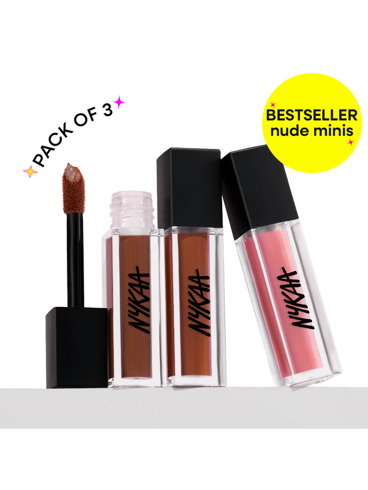 Nykaa Cosmetics Matte to Last Bestseller Nude Mini Liquid Lipstick Combo - Chai,Madras Kaapi & Bombae-picture-13