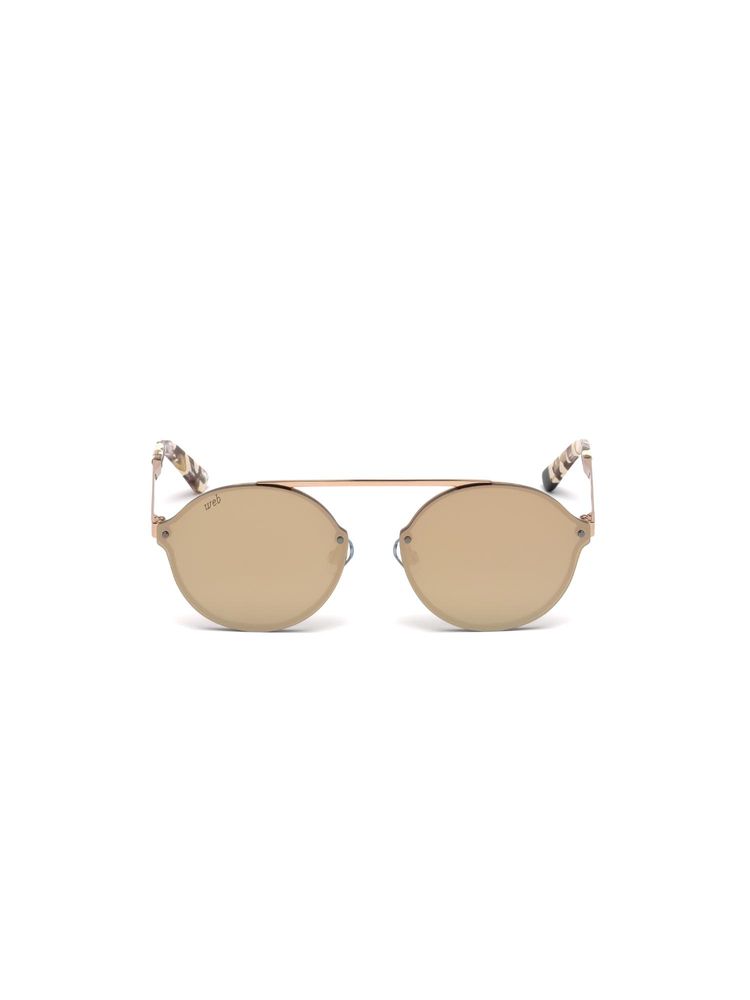 Web Eyewear Rose Gold Metal Full Rim Oval Unisex Sunglass Brown (58)-picture-38