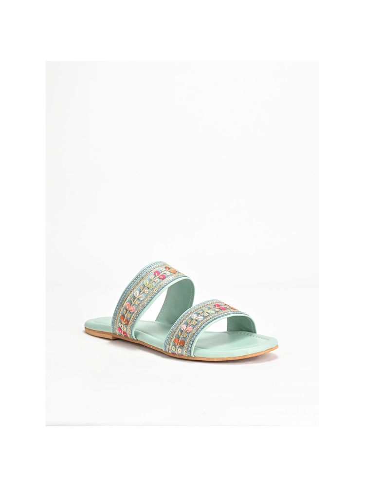 SCENTRA Nora Skyblue Kolhapuri Flats-picture-14