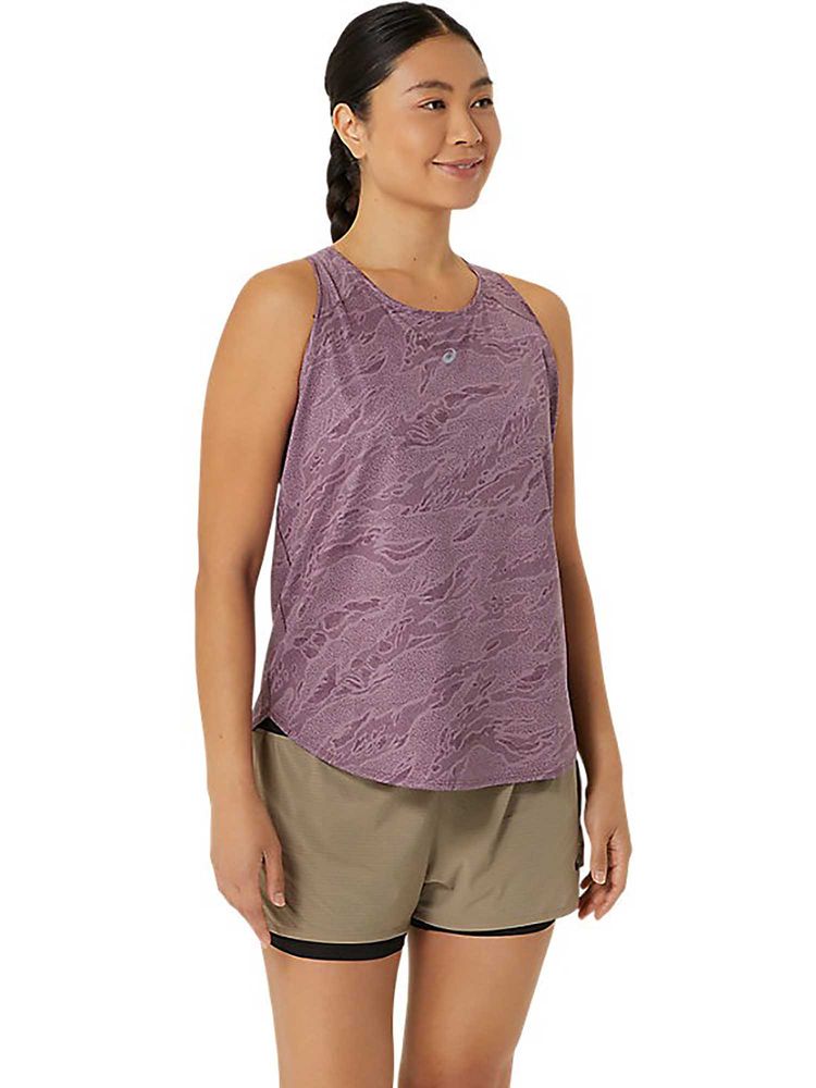 ASICS Purple Printed Polyester Regular Tank Top-picture-17