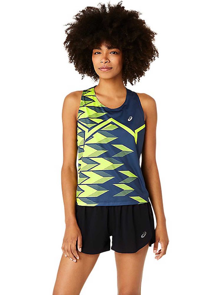 ASICS Blue Printed Polyester Regular Tank Top-picture-28