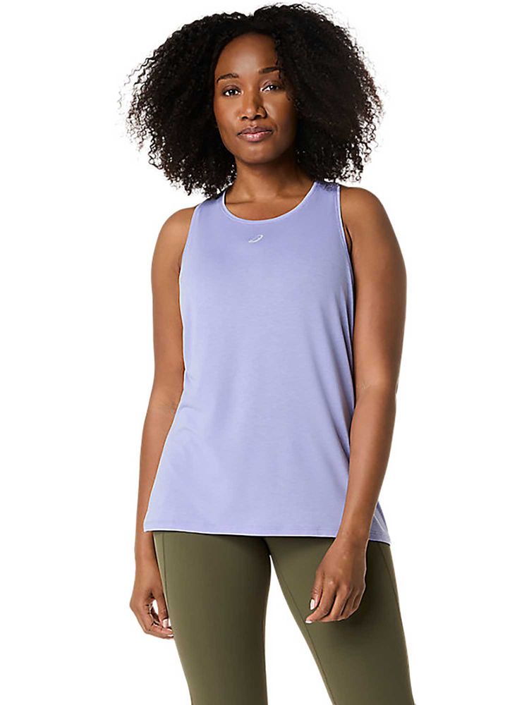 ASICS Blue Solid Polyester Regular Tank Top-picture-27