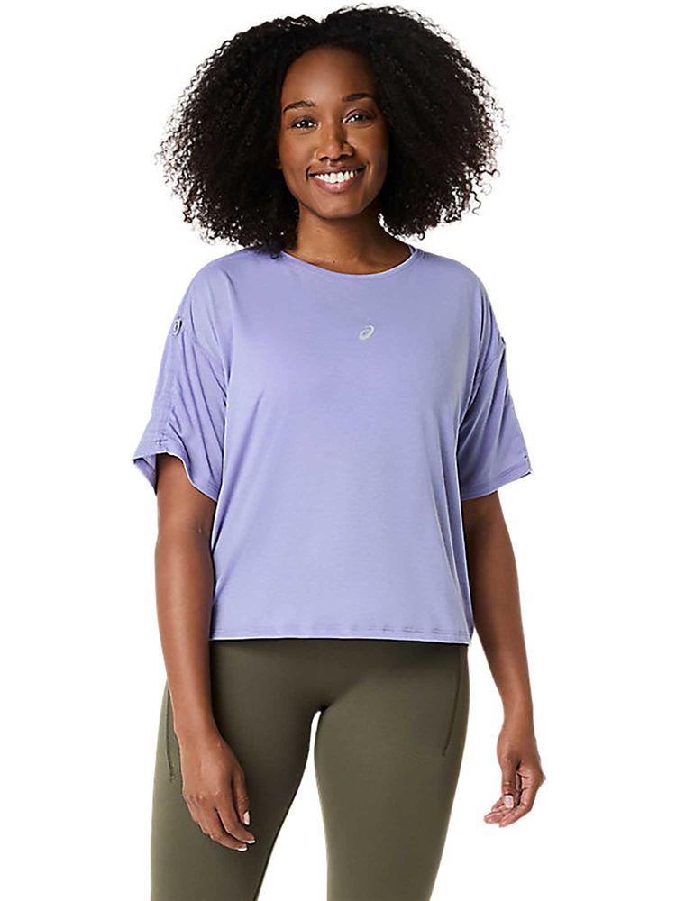 ASICS Blue Solid Polyester Relaxed T-Shirt-picture-10