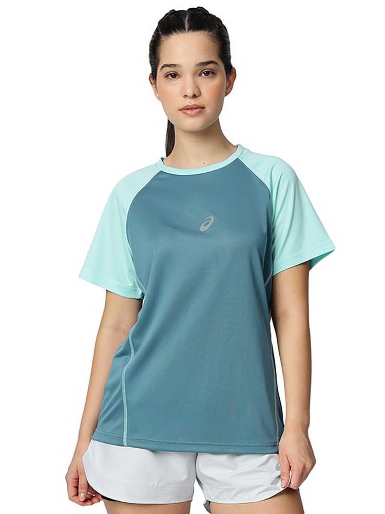 ASICS Blue Colorblock Polyester Regular T-Shirt-picture-13