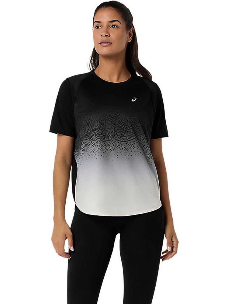 ASICS Black Ombre Polyester Regular T-Shirt-picture-14