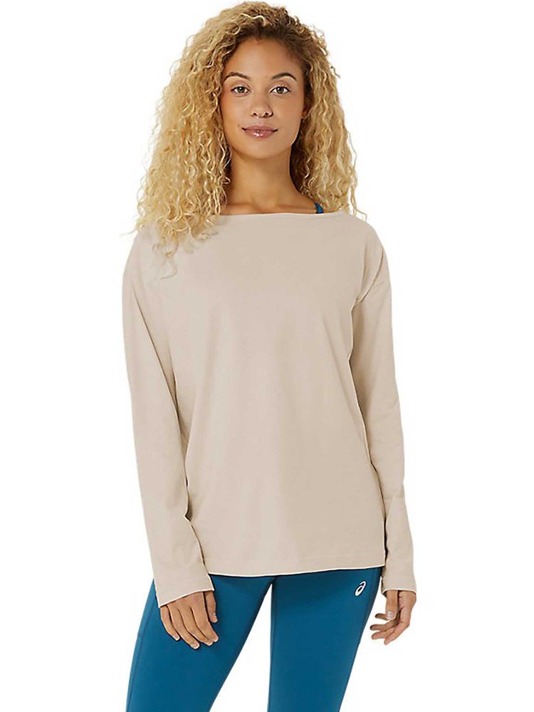 ASICS Beige Solid Cotton Relaxed Top-picture-11