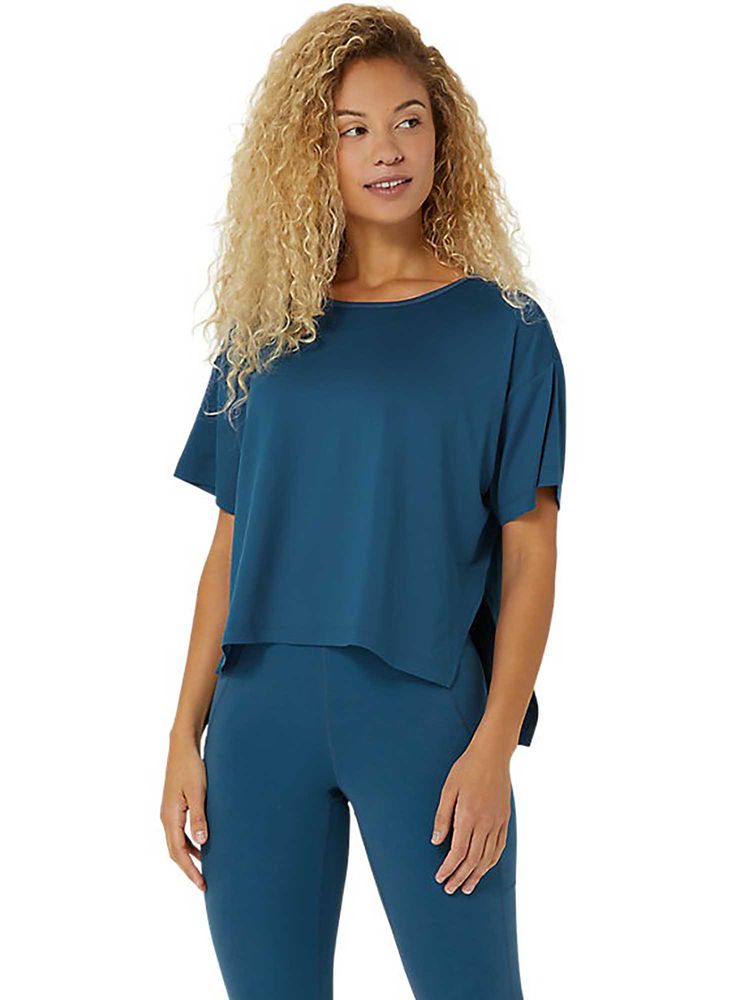 ASICS Navy Blue Solid Polyester Regular Top-picture-15