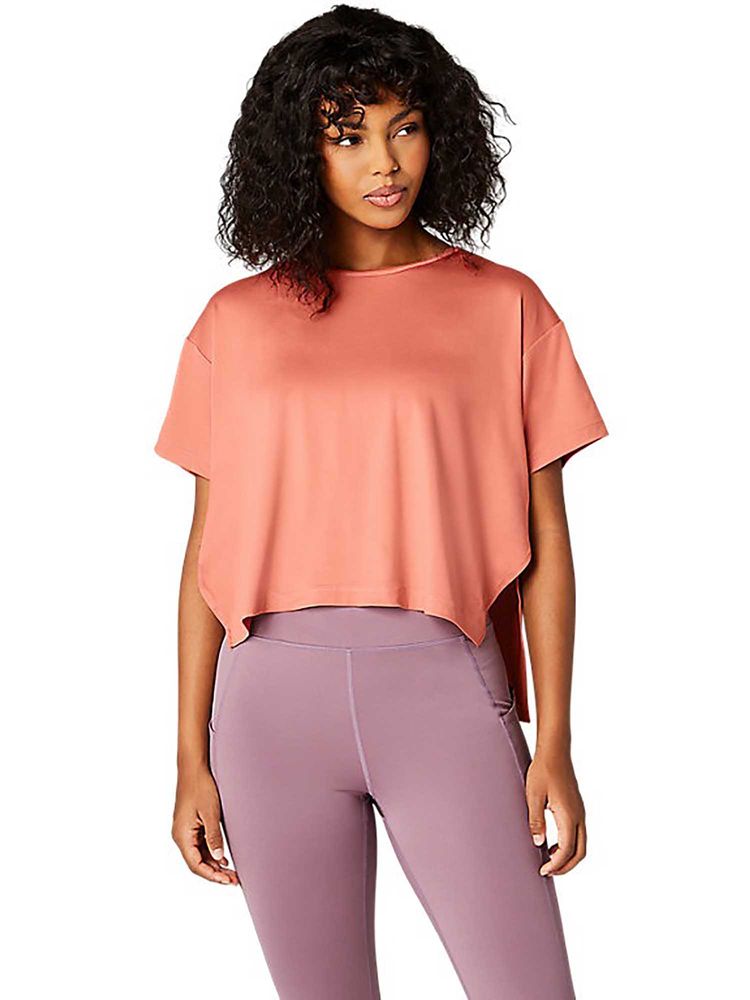 ASICS Red Solid Polyester Regular Top-picture-12