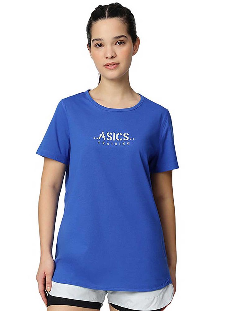 ASICS Blue Typography Cotton Regular T-Shirt-picture-21