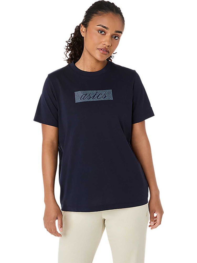 ASICS Blue Solid Cotton Regular T-Shirt-picture-20